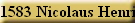 1583 Nicolaus Henricus