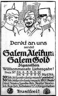 Vaterlndische Zigarettenwerbung.