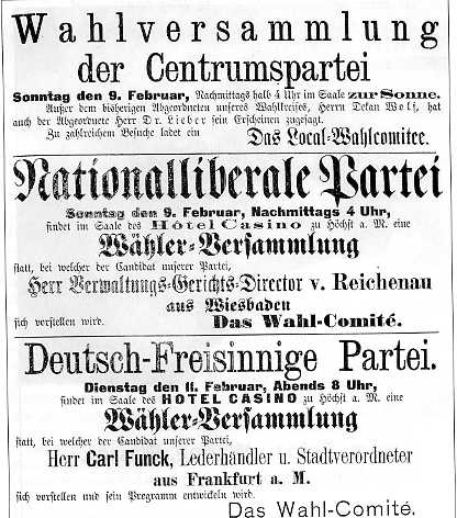 Aufruf zu Whlerversammlungen