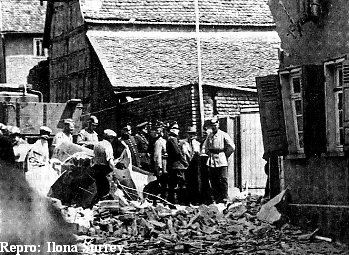 Nach dem Flugzeugabsturz 1936 in Kriftel