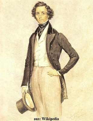 Felix Mendelssohn-Bartholdy - Aquarell von James Warren Childe 1830