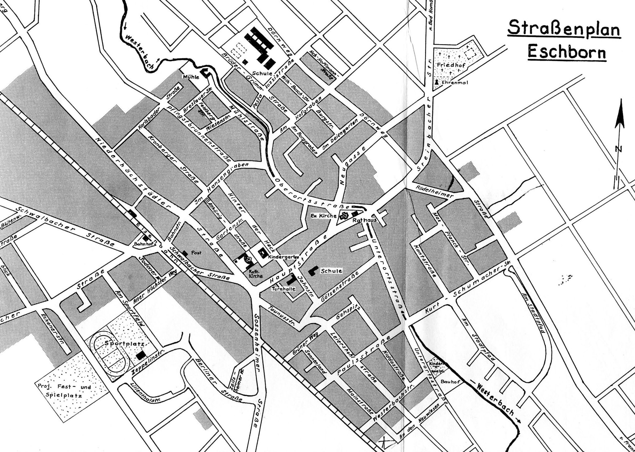 Straßenplan 1964
